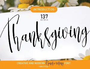 Thanksgiving font