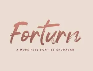 Forturn Brush font