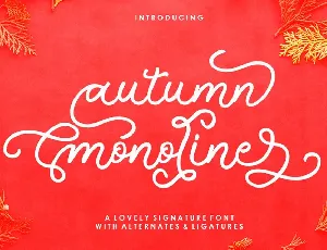 Autumn Monoline font