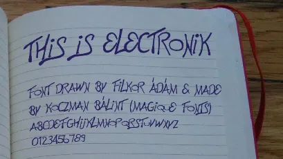 This is Electronik font