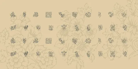 KR Floral Color Me font