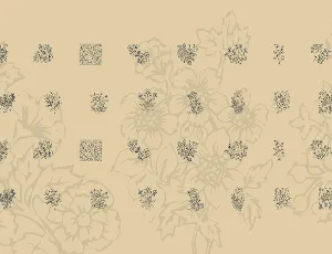 KR Floral Color Me font