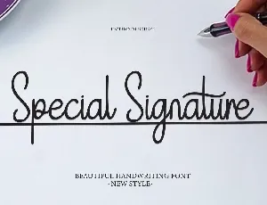 Special Signature font