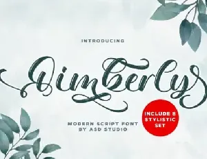 Qimberly Calligraphy font