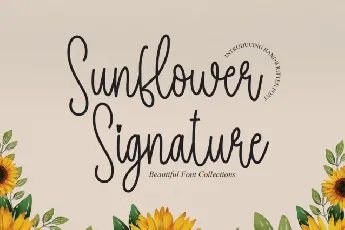 Sunflower Signature Typeface font