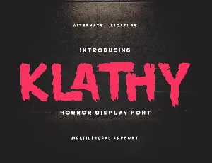 KLATHY Trial font