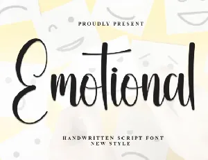 Emotional Script font