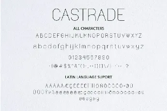 Castrade Modern Sans Serif Typeface font