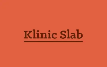 Klinic Slab Free font