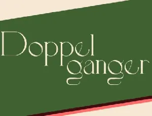 Doppelganger font