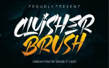 Cluisher Brush font