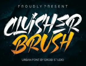 Cluisher Brush font