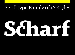 Scharf Family font