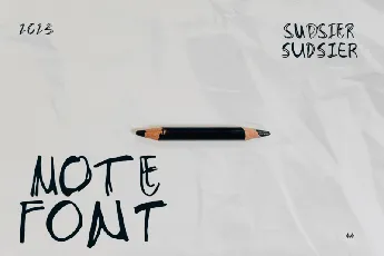 Sudsier Note font