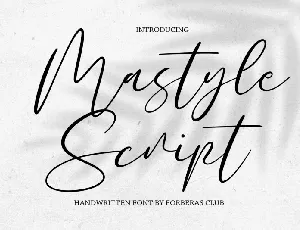 Mastyle Script font