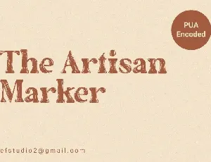 The Artisan Marker Display font