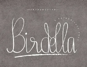 Birdella Calligraphy font