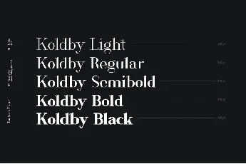 Koldby Family font