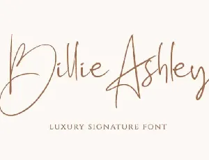 Billie Ashley Handwritten font
