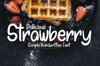 Dellicious Strawberry Handwritten font