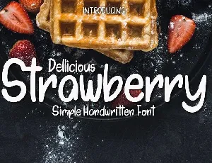 Dellicious Strawberry Handwritten font