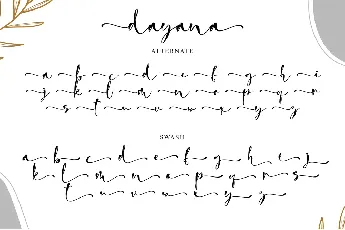 dayana - personal use font