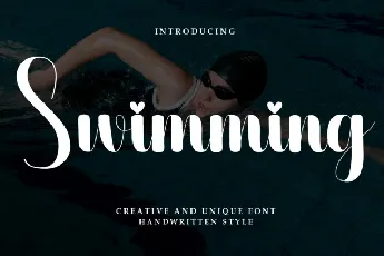 Swimming Script font