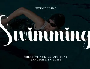 Swimming Script font