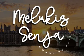 Melukis Senja - Personal Use font