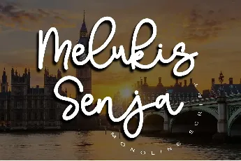 Melukis Senja - Personal Use font