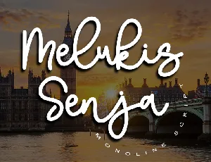 Melukis Senja - Personal Use font