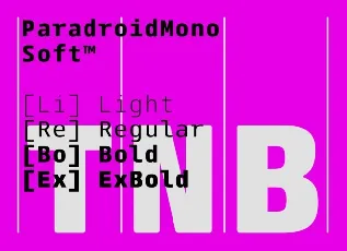 ParadroidMono Soft Family font