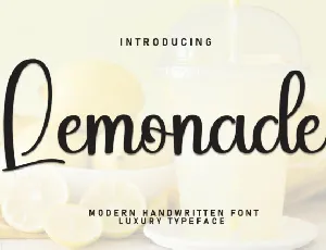 Lemonade Script font