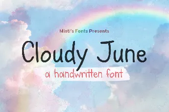 Cloudy June font