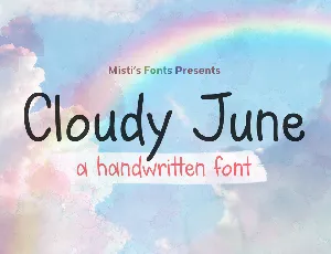 Cloudy June font