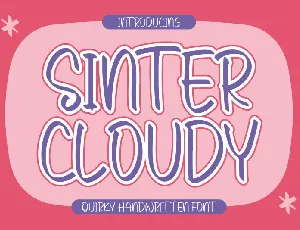 Sinter Cloudy font