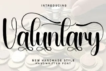 Valuntary Script font