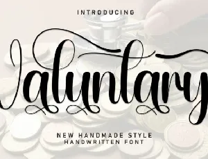 Valuntary Script font