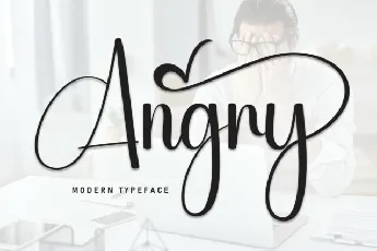 Angry Calligraphy font