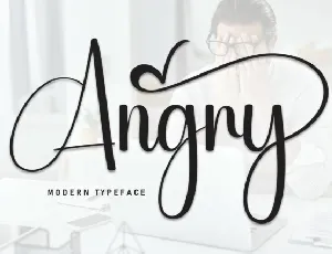 Angry Calligraphy font