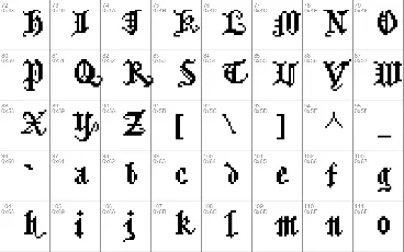 Bitmgothic font