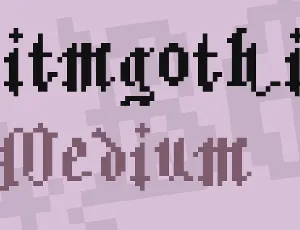 Bitmgothic font