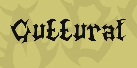 Guttural font