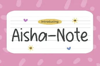 Aisha-Note font