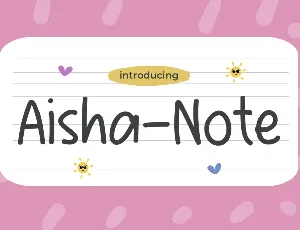 Aisha-Note font