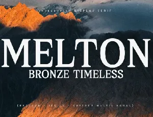 Melton Bronze Timeless font