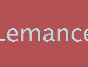 Lemance Family font