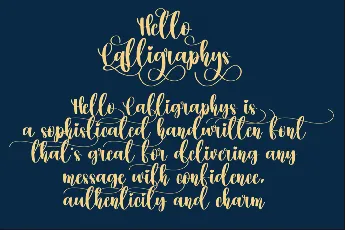 Hello Calligraphys font