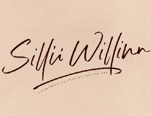 Sillii Willinn Handwritten font