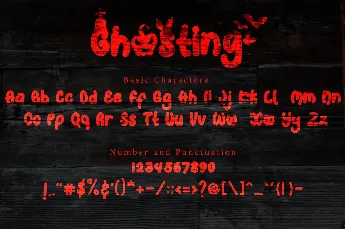 Ghosting font